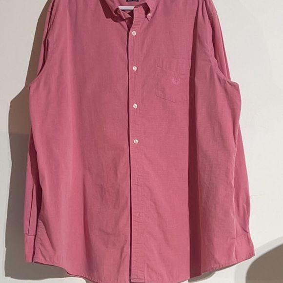CHAPS pink button down long sleeve casual shirt - Picture 6 of 10